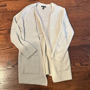 Eileen Fisher Oatmeal Open-Front Cardigan